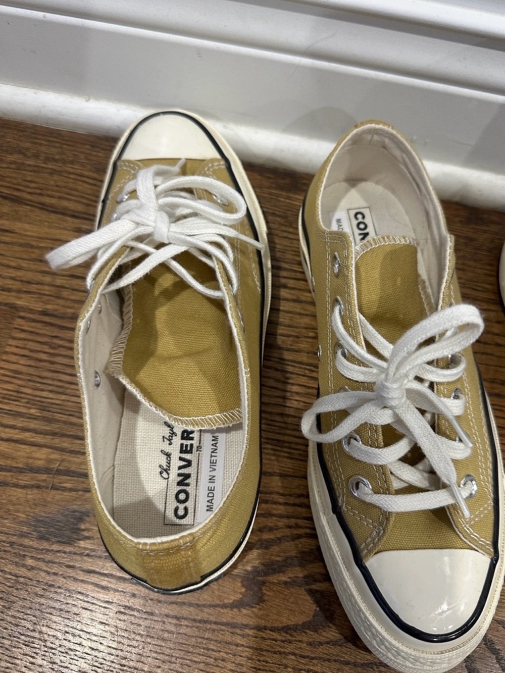 Converse Low Top Canvas Sneakers in Mustard Yellow - Used condition
